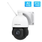 Foscam SD2X - 1080p Outdoor Dual-Band WiFi 18x Optical Zoom PTZ Security Camera with 2-Way Audio & AI Human Detection