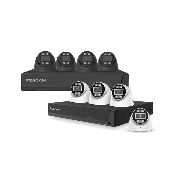 Foscam FN9108E-T4 - 8 Channel 3K 5MP PoE NVR Kit with 4x T5EP Cameras & Built-in 2TB HDD