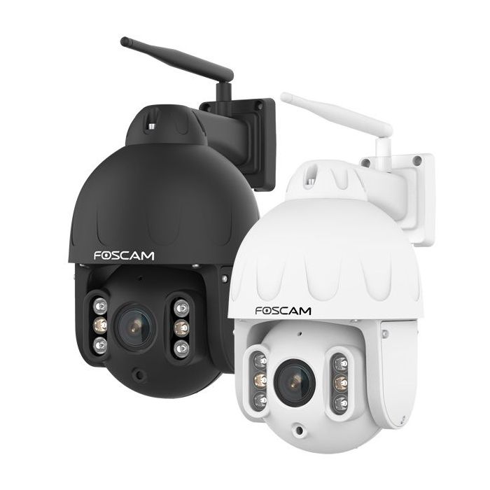 Foscam SD8P - 4K 8MP Outdoor WiFi Auto Tracking PTZ IP Camera with 2-Way Audio, 4x Optical Zoom, AI Human / Vehicle Detection and Spotlight / Siren Alarm